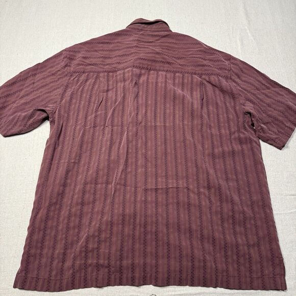 REI CO-OP Shirt Mens Large Red All Over Print Zoe Zag Utility Pockets Short - Picture 3 of 5